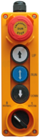 ПТК-А-5412, Пост управления пятикнопочный (красная "stop", черная "up", белая "down", синяя "run", белая "2 position select"), НЗ+НО+НО+НО+(НО+НЗ) D10662