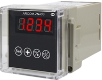 ARCOM-ZN48S, уст. 0,1с…9999ч, пит.~220В , вых.Рх3А, 220В, колодка: PF113A-E, вшг: 97х48х48мм. 