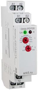 Omix-PD-705/16 AC24V-240V, монтаж: на DIN-рейку, Uпит.=~24…240/=24В, диап.рег.тока=1,6…16А, реле ~10А, 250В, износостойкость: ?10000000/?1000000 циклов, T раб.=-20…+55°С, вшг: 90x18x64мм., вес: 70г., Светодиодные индикаторы, 10 ном.знач.max тока. A96741