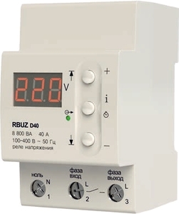 RBUZ-D63t, на DIN-рейку, Unom=120…280В, реле: ~63А, ~100…400В, tраб: -5…+45°С, вшг: 70х85х53мм, вес: 210г, IP20, 0,05…1,2 сек 100002160