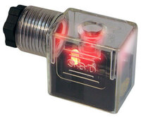 SB205-H; DIN 43650B, контактов: 2+1, Встр.светодиод для индикации напряжения ~110…220В, вшг: 48x30x20мм, вес: 17г., расст.: 11мм A28615