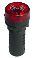AR-AD22-22SM/R, цвет: красный, ?29мм, монт.отв.22мм, 80~~100дБ, подключение: винтовые клеммы, светодиодная индикация (с миганием), ?24В D02664