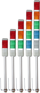 БСНк-204-2, Мигание: Нет, Цвет: Красный/Зелёный, в сечении 40х40мм, Башня сигнальная многоуровневая, немигающая, =12В, квадратная; лампа накаливания, крепление-Кронштейн A00102