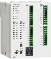 DVP24SV11T2  Контроллер: 24 Point, 10DI/12DO, 2 AI, (Transistor NPN), 2 шины расширения, 24 VDC, 30К шагов, RS-232 и RS-485