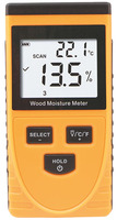 AR630, измеритель влажности древесины RH(0,5…79,5)%, погрешн. 1,5%, материал: дерево, тип: контактный (неразрушающий), Измерение температуры 0…50°С, вшг: 126x64x31мм., 146г. A42100