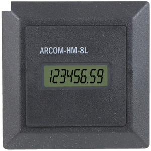 ARCOM-HM-8L, тип.-счетчик времени наработки, ЖКИ, кол.разр.-8, уст.-0…999999ч.59м., вх.~85...250В, Пит.: ~85...250; Цвет: Черный, вшг: 71х71х36мм. A42447