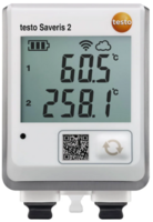 Testo Saveris 2-T2 (0572 2032), арт. 0572 2032, пар-р: Температура, диап.=(?50…150°C), точн.=±0,5°C, интервал: 5сек...24час., интерфейс=WiFi, Mini-USB, габ.:95?75?30,5мм., вес:240г., пит.:4х1,5В."ААА". A87371